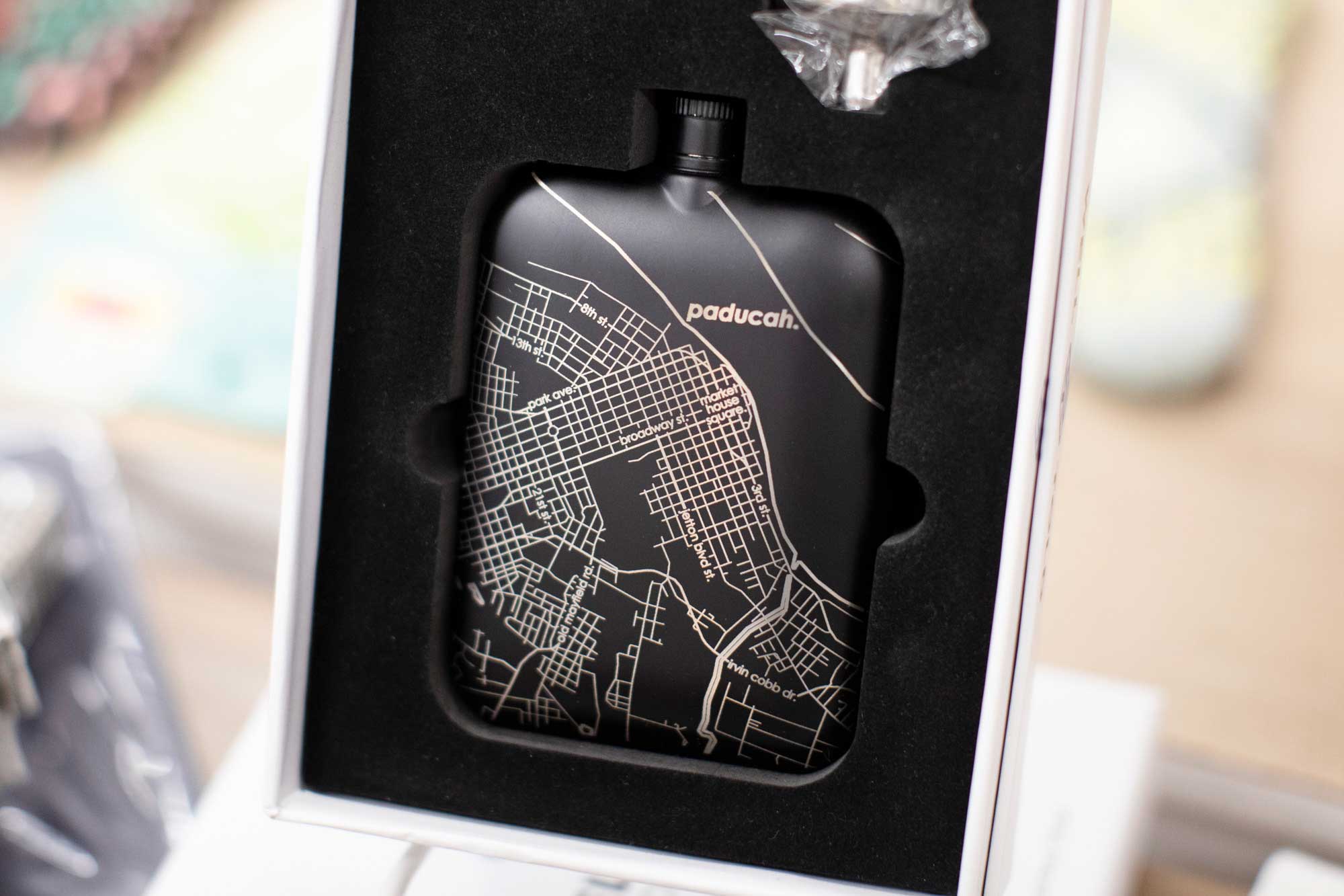 Paducah map flask