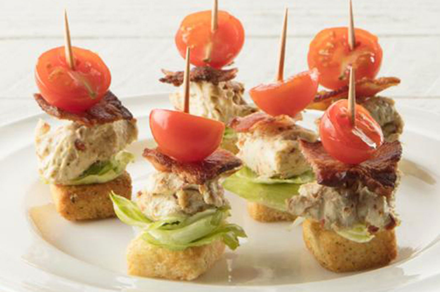 stacked mini blt appetizers