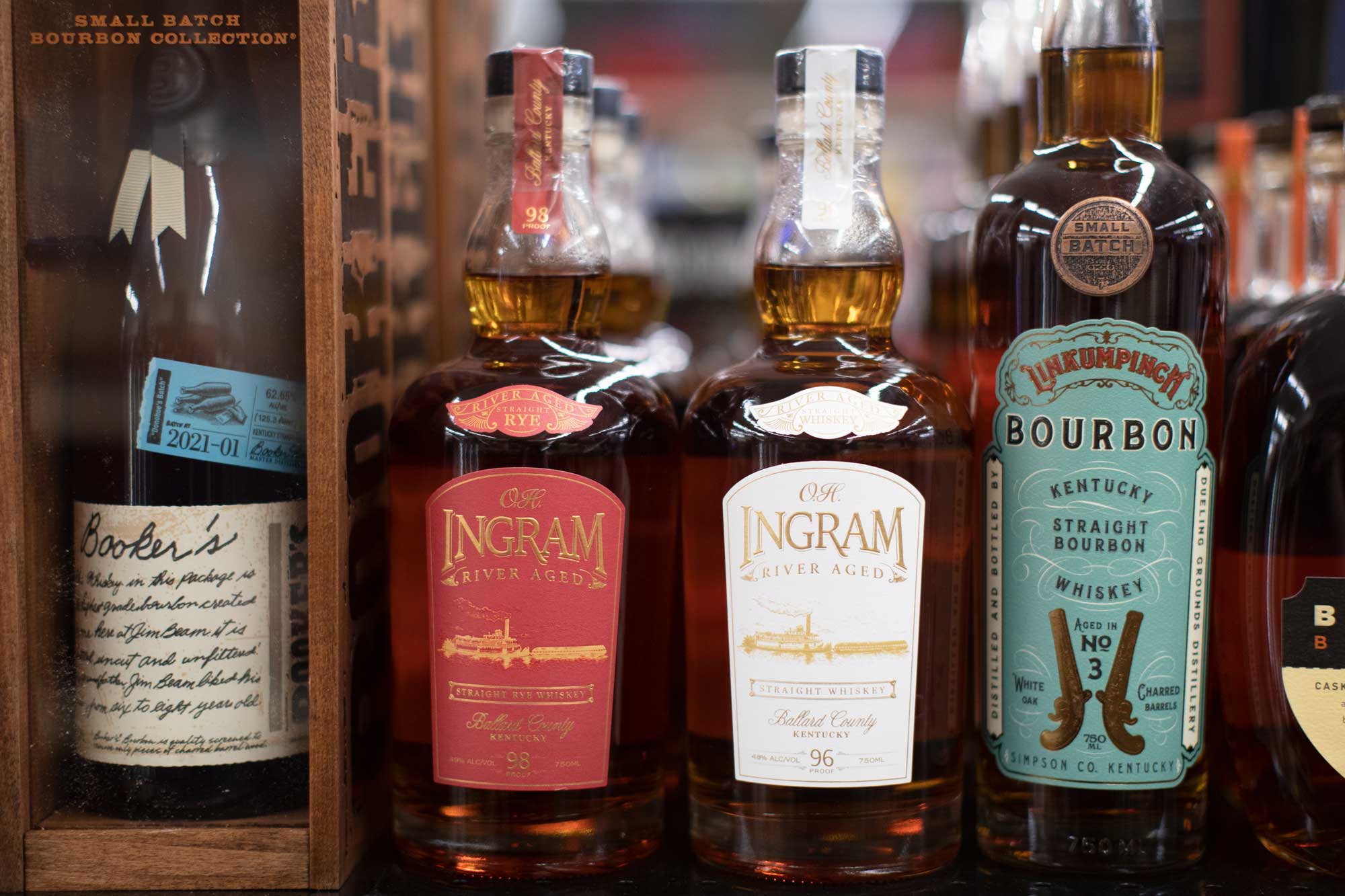 Ingram Whiskey on a shelf